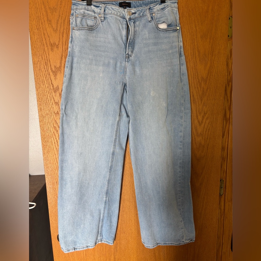Quince Light Blue Wide Leg Jeans